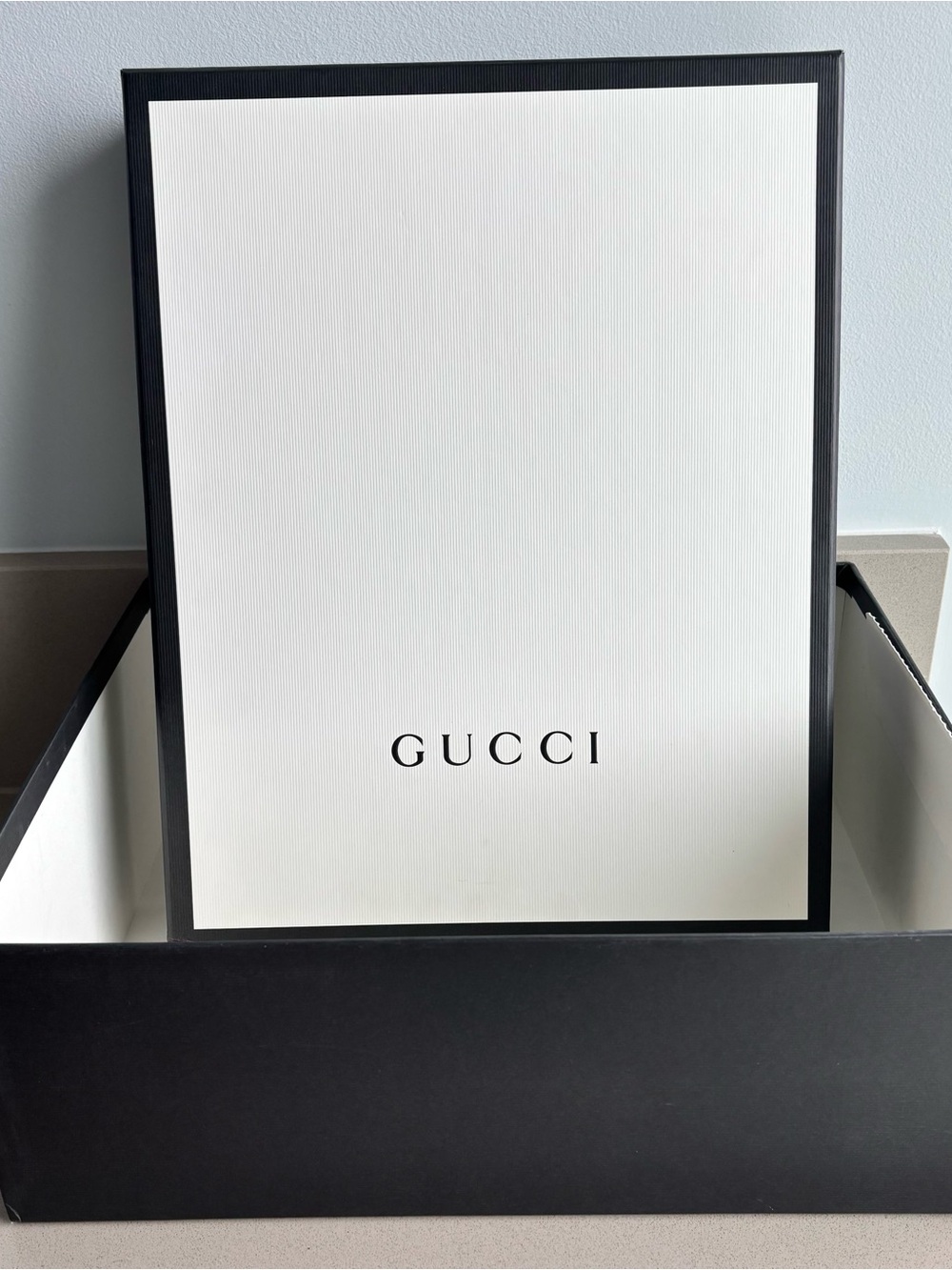Empty Black and White Designer Box with Lid
